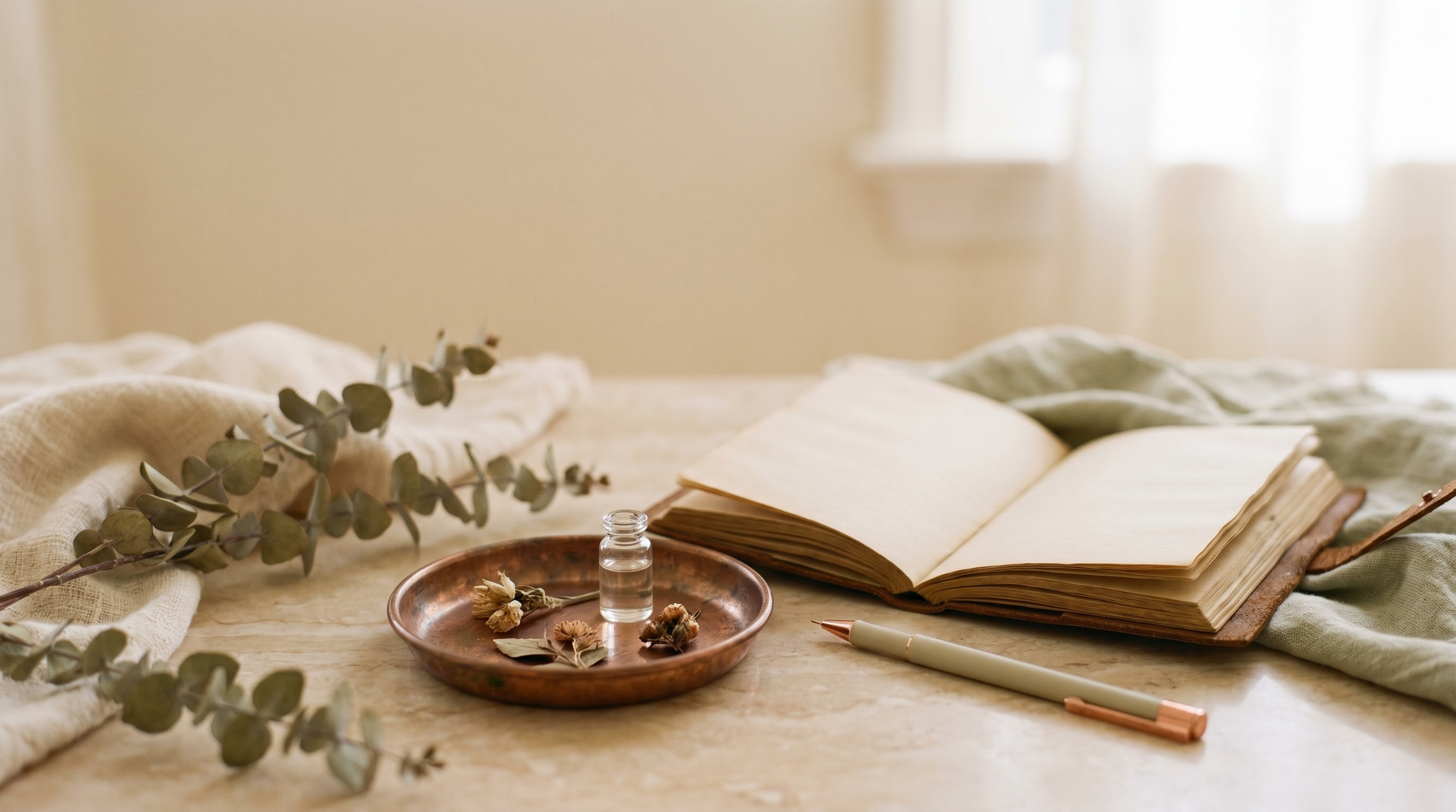 Editorial still life for GHK-Cu: The Copper Peptide Backed by 40 Years of Skin Research