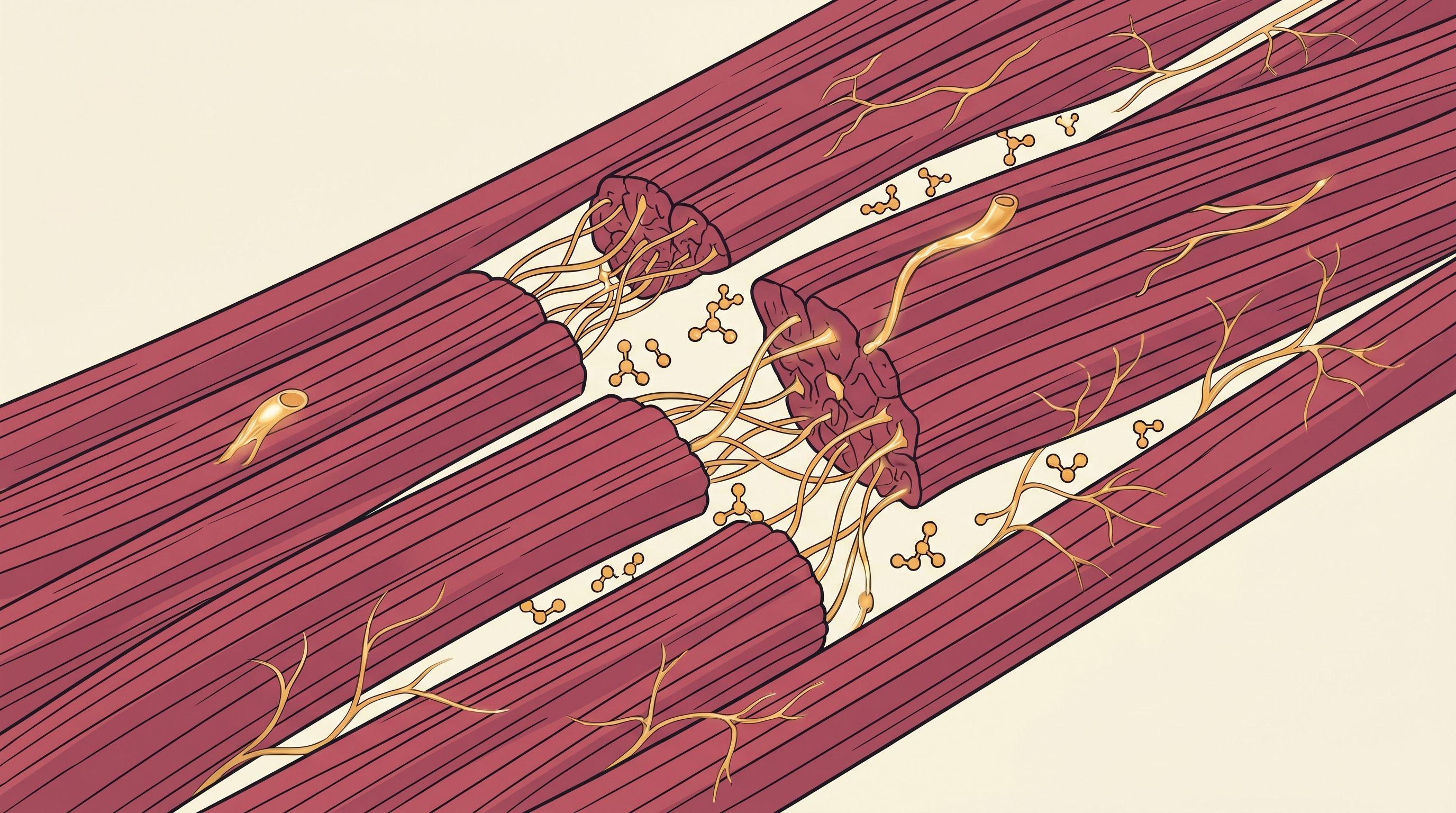 Anatomical illustration of tendon tissue regeneration for BPC-157 and Tendon Repair: What the Research Actually Shows